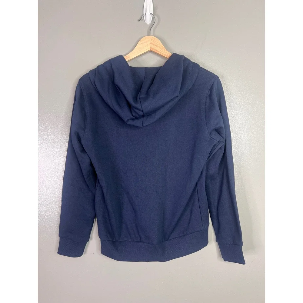 Big Star Severus Zip Hoodie Boys Navy Blue Organic Cotton Sweatshirt Size 11/12
